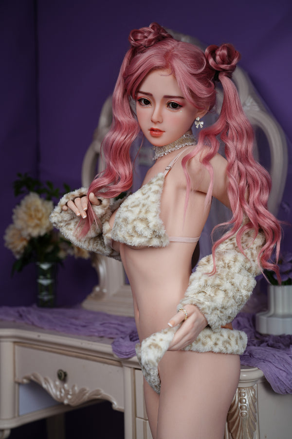 150cm/4ft11 D-cup Silicone Head Asian Sex Doll A62 with Red Hair - XLan - BestDollForYou