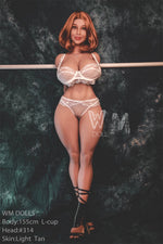 155cm/5ft1 L-cup TPE Life Mature Busty Sex Doll - with 