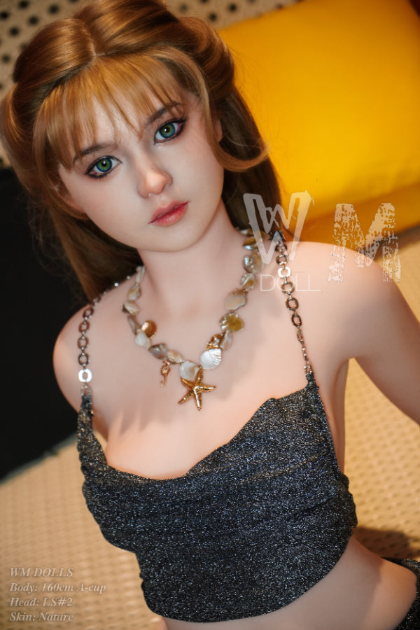160cm/5ft3 A-cup Blonde Sex Doll with Silicone Head - LS