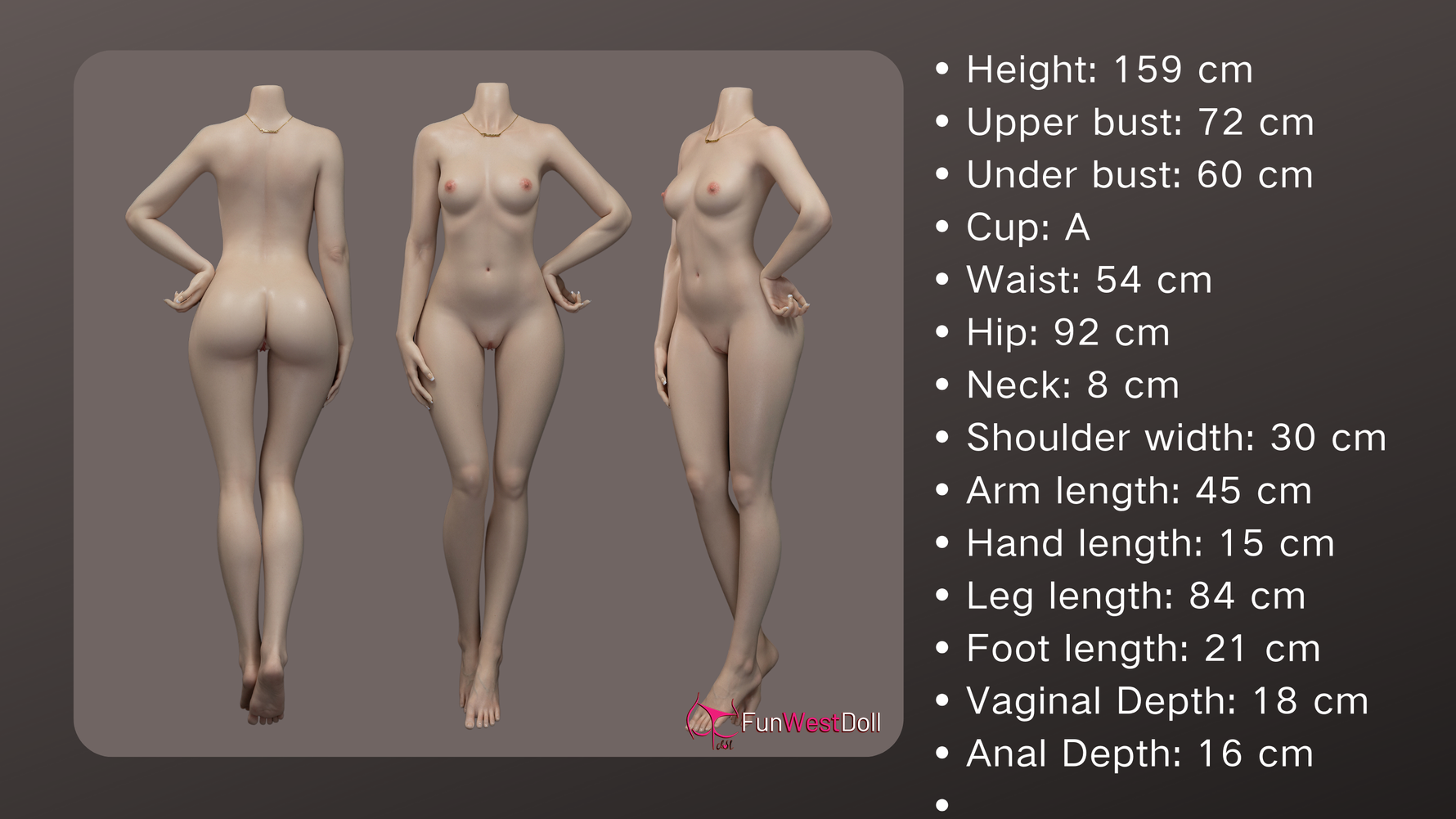EU In Stock - 159cm/5ft3 A-cup Silicone Japanese Sex Doll - 