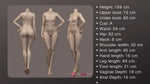 US In Stock - 159cm/5ft3 A-cup Real Skin Texture Silicone Sex Doll 