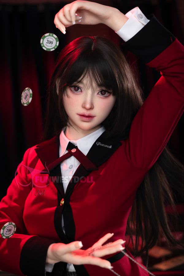 EU In Stock - 159cm/5ft3 A-cup Silicone Japanese Sex Doll - #038S Alice White - BestDollForYou