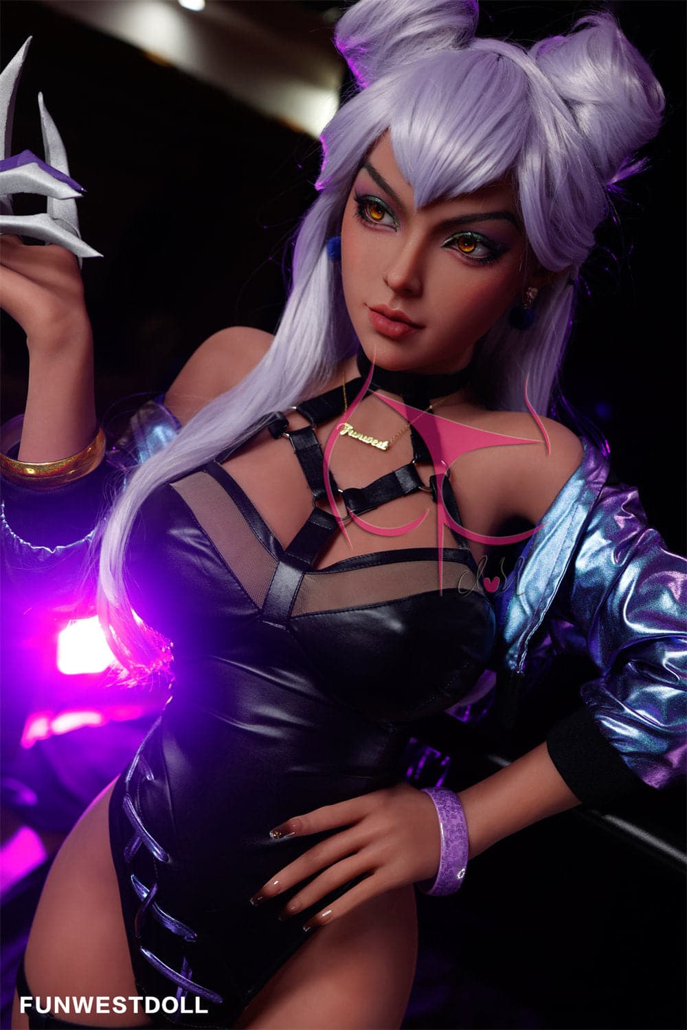 US In Stock - 155cm/5ft1 F-Cup League of Legends Agony’s Embrace Evelynn TPE Sex Doll FWD031 #026 - Tan Lexie - 我的商店