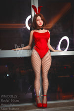 156cm/5ft1 H-Cup Asian Lifelike Thick Sex Doll with 