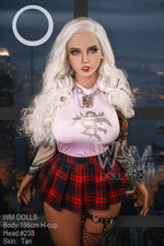 156cm/5ft1 H-Cup Blonde Pretty Tpe Sex Doll with 