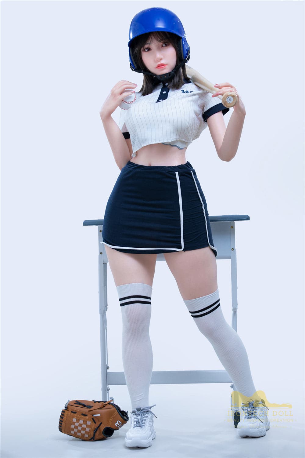 153cm/5ft F-Cup Big Breast Japanese Baseball Silicone Sex Doll - BestDollForYou